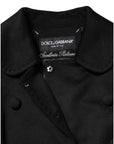 Dolce & Gabbana Black Wool Sartoria Italiano Blazer Jacket