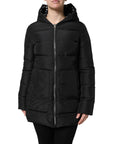 Dolce & Gabbana Black Puffer Hooded Zip Reversible Jacket