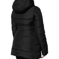 Dolce & Gabbana Black Puffer Hooded Zip Reversible Jacket