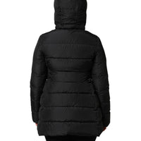 Dolce & Gabbana Black Puffer Hooded Zip Reversible Jacket
