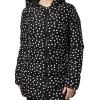Dolce & Gabbana Black Puffer Hooded Zip Reversible Jacket