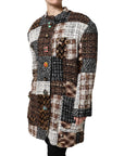 Dolce & Gabbana Multicolor Patchwork Button Down Jacket