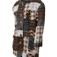 Dolce & Gabbana Multicolor Patchwork Button Down Jacket