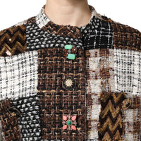 Dolce & Gabbana Multicolor Patchwork Button Down Jacket