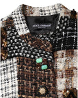 Dolce & Gabbana Multicolor Patchwork Button Down Jacket