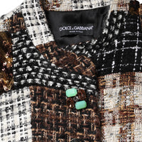 Dolce & Gabbana Multicolor Patchwork Button Down Jacket