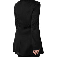 Dolce & Gabbana Black Wool Sartoria Italiano Blazer Jacket