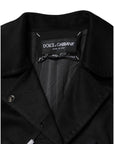 Dolce & Gabbana Black Wool Sartoria Italiano Blazer Jacket