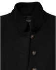 Dolce & Gabbana Black Wool Single Breasted Trench Coat Jacket