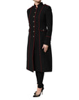 Dolce & Gabbana Black Wool Single Breasted Trench Coat Jacket