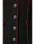 Dolce & Gabbana Black Wool Single Breasted Trench Coat Jacket