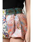 Dolce & Gabbana Multicolor High Waist Women Hot Pants Shorts