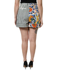 Dolce & Gabbana Multicolor Majolica Print High Waist Shorts