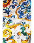 Dolce & Gabbana Multicolor Majolica Print High Waist Shorts