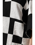 Dolce & Gabbana White Black Patchwork Jacquard Blazer Jacket