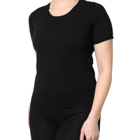 Dolce & Gabbana Black Cotton Round Neck Short Sleeve T-shirt