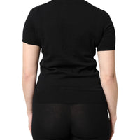 Dolce & Gabbana Black Cotton Round Neck Short Sleeve T-shirt