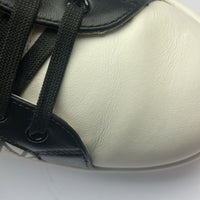 Dolce & Gabbana White Black Leather Crown Milano Sneakers Shoes