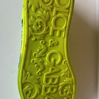 Dolce & Gabbana Neon Green Logo Tape Low Top Sneakers Shoes