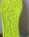 Dolce & Gabbana Neon Green Logo Tape Low Top Sneakers Shoes