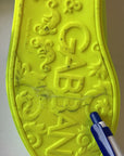 Dolce & Gabbana Neon Green Logo Tape Low Top Sneakers Shoes
