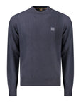 Hugo Boss Blue Cotton Men Sweater