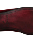 Dolce & Gabbana Bordeaux Velvet Sequined Men's Loafers