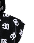Dolce & Gabbana Black DG Cotton Hooded Sleeveless Sweater