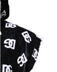 Dolce & Gabbana Black DG Cotton Hooded Sleeveless Sweater