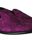 Dolce & Gabbana Elegant Silk-Wool Blend Loafers in Purple
