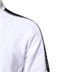 Dolce & Gabbana White Cotton Logo Hooded Sweatshirt Sweater