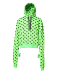 Dolce & Gabbana Green Polyester DGLogo Print Hooded Sweater