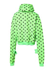 Dolce & Gabbana Green Polyester DGLogo Print Hooded Sweater