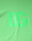 Dolce & Gabbana Green Cotton DG Logo Print Hooded Sweater