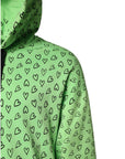 Dolce & Gabbana Green Cotton Logo Heart Print Hooded Sweater