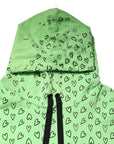 Dolce & Gabbana Green Cotton Logo Heart Print Hooded Sweater