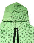 Dolce & Gabbana Green Cotton Logo Heart Print Hooded Sweater