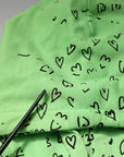 Dolce & Gabbana Green Cotton Logo Heart Print Hooded Sweater