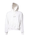 Dolce & Gabbana White Embossed Logo Hooded Sweatshirt Sweater