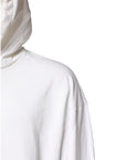 Dolce & Gabbana White Embossed Logo Hooded Sweatshirt Sweater