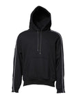 Dolce & Gabbana Black Cotton Logo Hooded Sweatshirt Sweater