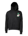 Dolce & Gabbana Black Embroidery Hooded Sweatshirt Sweater