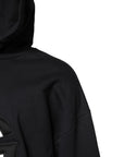 Dolce & Gabbana Black Embroidery Hooded Sweatshirt Sweater