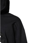 Dolce & Gabbana Black Embroidery Hooded Sweatshirt Sweater