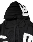 Dolce & Gabbana Black Logo Print Hooded Sweatshirt Sweater