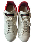 Dolce & Gabbana White Red Logo Portofino Sneakers Shoes