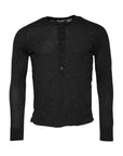 Dolce & Gabbana Black Printed Knitted Men Pullover Sweater