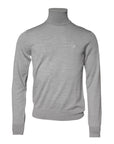 Dolce & Gabbana Gray Wool Knitted Men Pullover Sweater