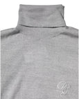 Dolce & Gabbana Gray Wool Knitted Men Pullover Sweater