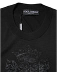 Dolce & Gabbana Black DG Crown Embroidery Pullover Sweater